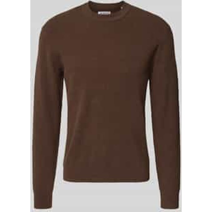 Gebreide pullover met ribboorden