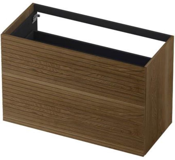 INK - Onderkast 2 Laden Push To Open Horizontaal Gefreesd Bestaande Uit: - 1000x450x650 Mm - Massief Eiken Ash Grey
