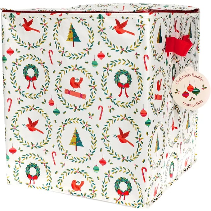 Rex London Classic Christmas - Kerstornament Opbergtas - ruimte voor 64 kerstballen
