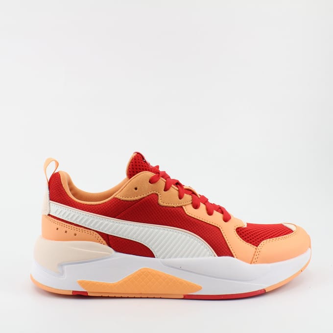 Puma X-Ray Rood Oranje Textiel Heren Lace Up Trainers 372602 05