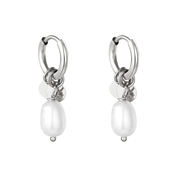 Oorbellen Parel drop | Zilver