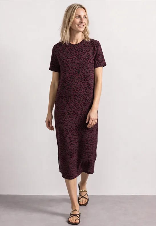 Midi-jurk met grafisch patroon