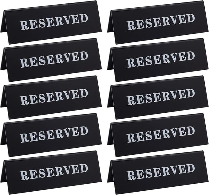Tafelstaanders voor Gastreservering – Acryl – 45 x 150 x 50 mm – Zwart