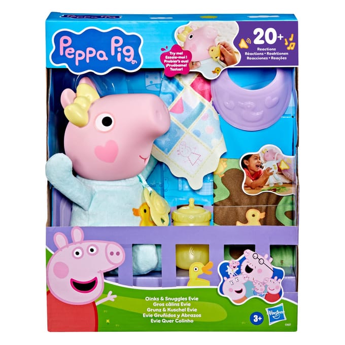 Hasbro Peppa Pig knuffel Evie - pluche speelgoed voor kinderen.