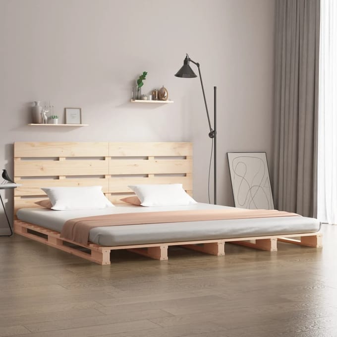 vidaXL - Bedframe - zonder - matras - massief - grenenhout - 160x200 - cm