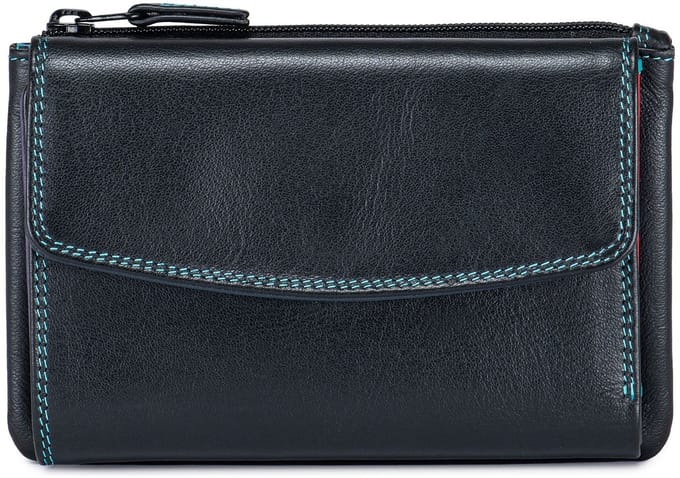 Mywalit Portemonnee RFID-bescherming Leder 14 cm - Dames - Horizontaal - black-pace