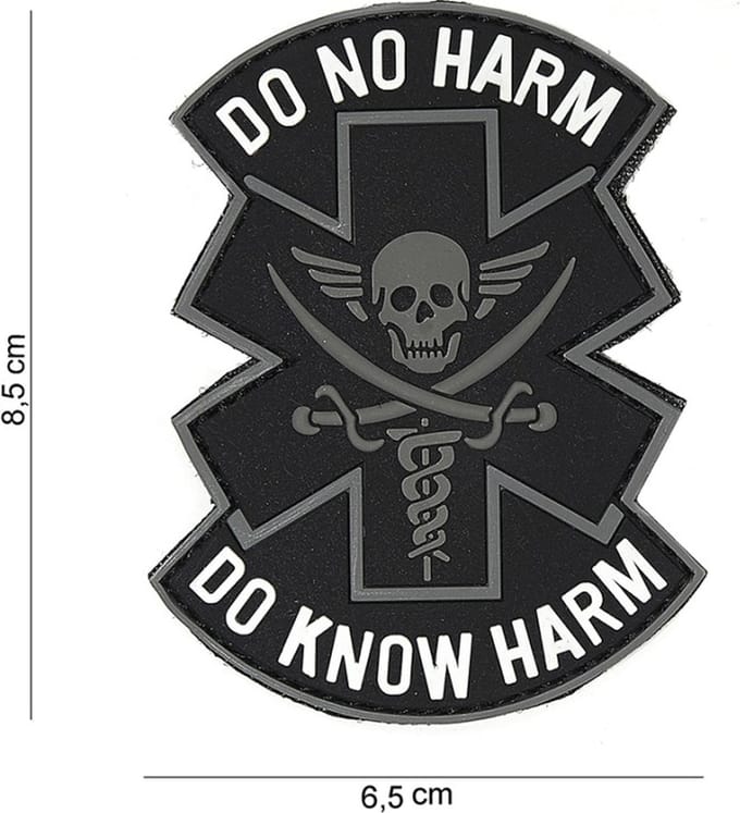 101 Inc Embleem 3D Pvc Do No Harm Zwart  16097