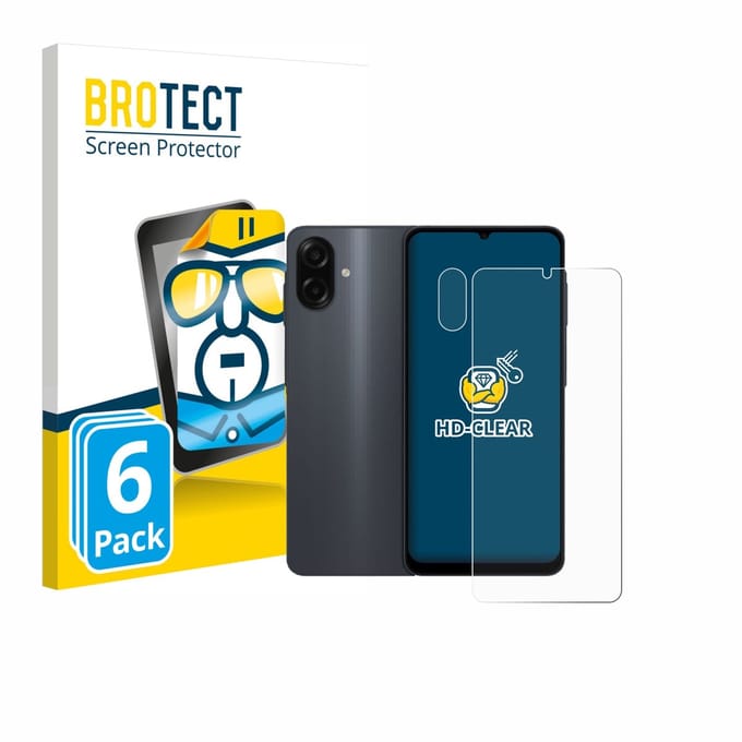 BROTECT - Screenprotector voor Samsung Galaxy A07 (Voor+Camera) - Folie Beschermfolie transparant 6 Stuks