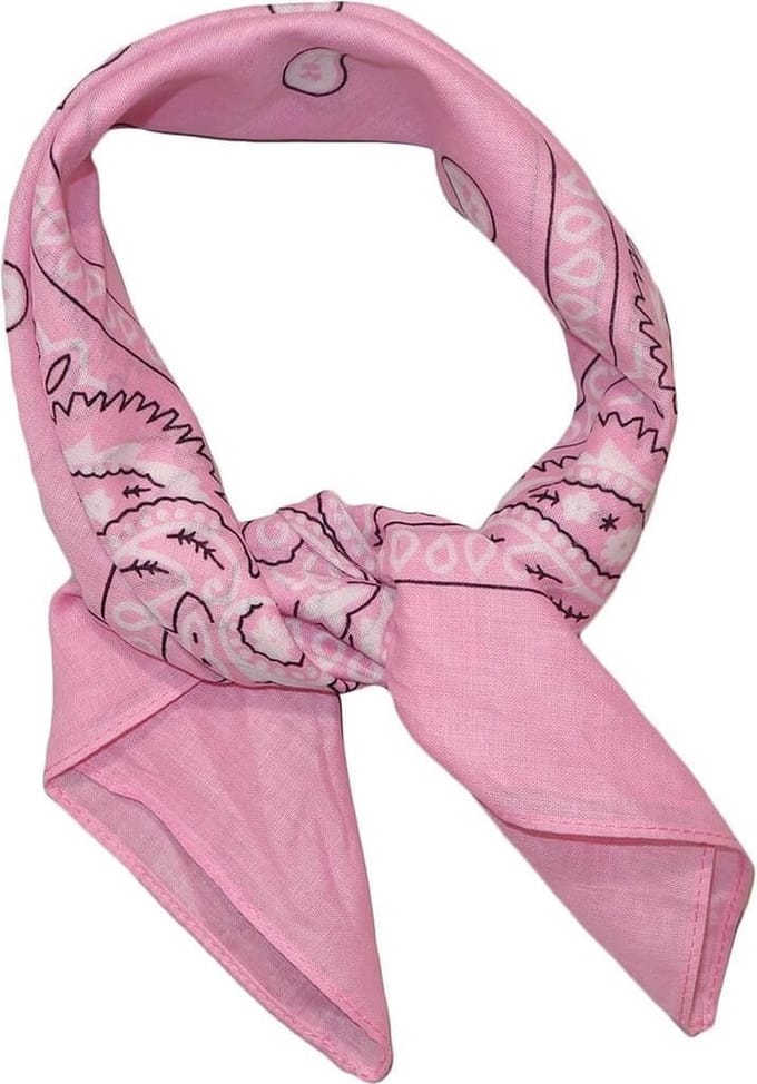 Bandana / Kleine Sjaal Roze - Wit