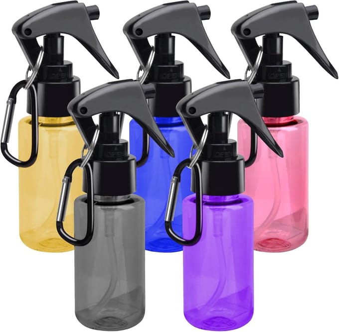 Famanu – Mini spuitflessen set van 5, 60 ml, draagbare verstuivers voor alcohol en reiniging