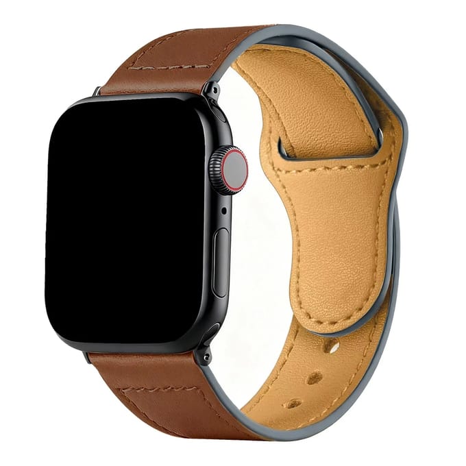 123watches bandje Leranzi - leer - bruin - 44 · 45 · 46 & 49 mm - Geschikt voor Apple Watch series 1/2/3/4/5/6/7/8/9/10/11/12/SE/SE2/SE3/Ultra/Ultra 2/Ultra 3/Ultra 4
