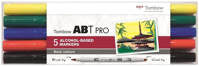 Tombow ABT Pro set Basic colors 5 stuks