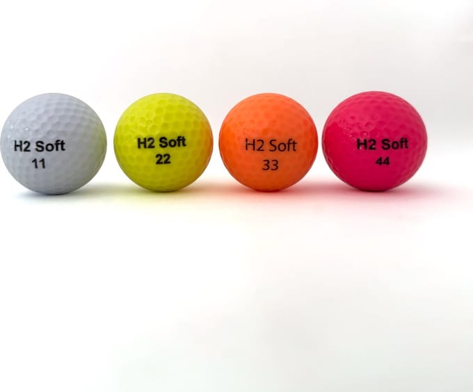 H2 Soft - golfballen oranje - 25 stuks