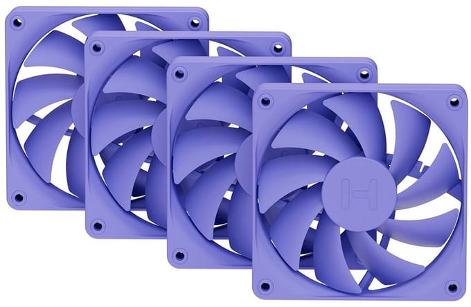 HYTE FA12 FAN (Taro Milk / Purple) 4-pack - Case ventilator - 120mm - Purple - 28 dBA