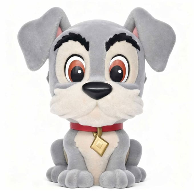 Lady and the Tramp Figural Bank Tramp (with special Flocking) 20 cm