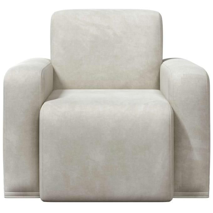 vidaXL - Fauteuil - Crèmekleurig - fluweel