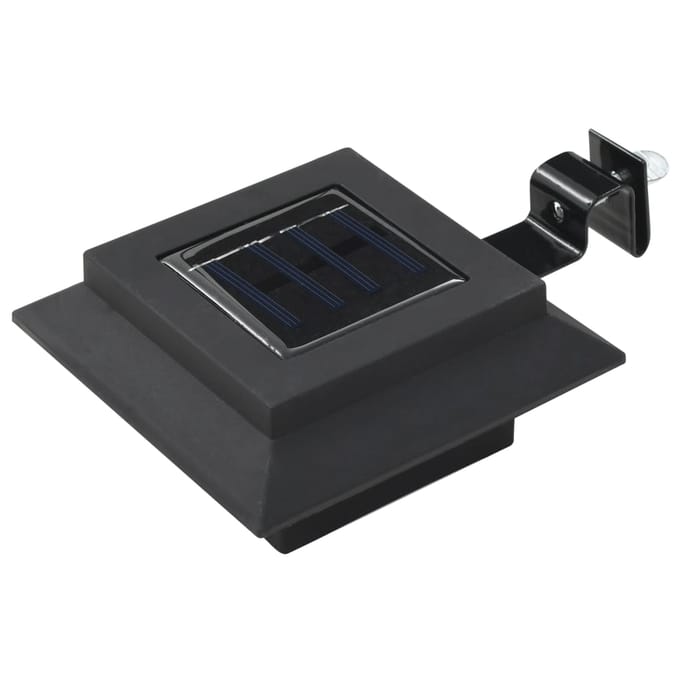 vidaXL LED-solarlampen vierkant 12 cm zwart 6 st