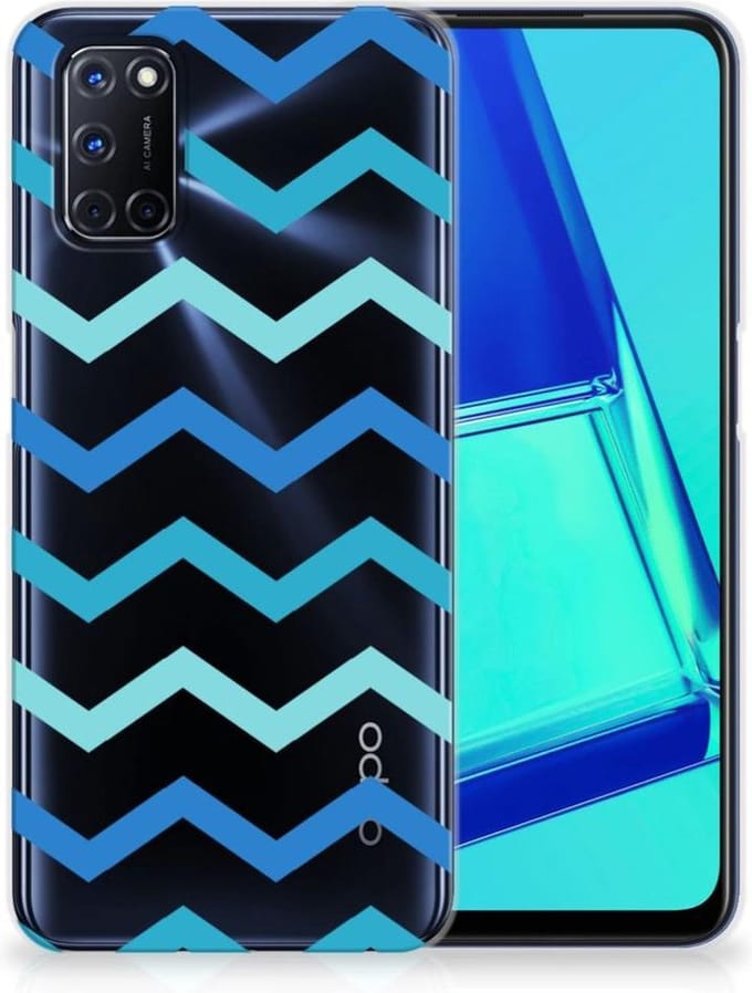 OPPO A52 | A72 TPU bumper Zigzag Blauw