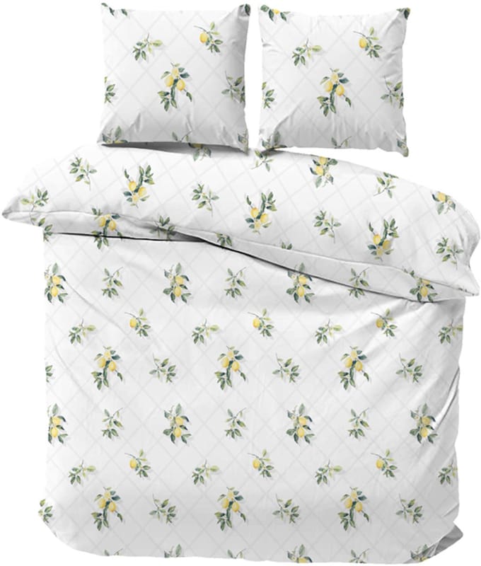 iSleep Dekbedovertrek Saar - Eenpersoons - 140x200/220 cm - Wit