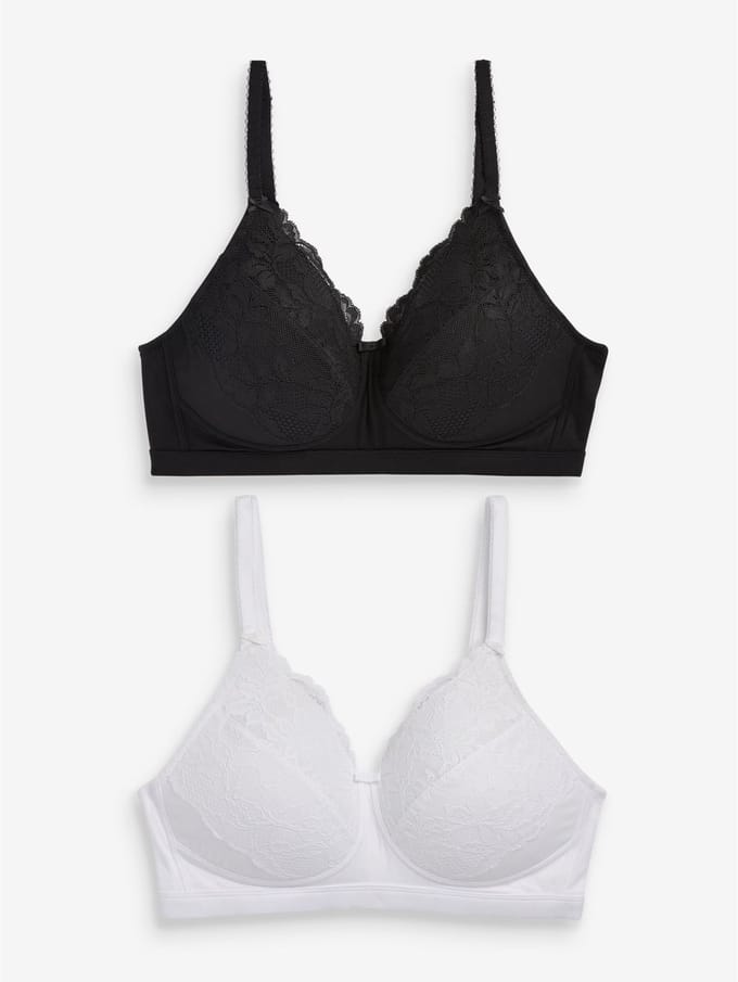 Next - Dames - B-G Post Surgery Non Wired Ultimate Comfort Beha's 2 Set - Zwart
