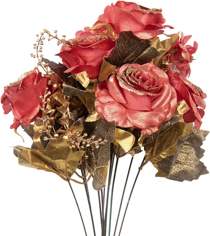 Clayre & Eef Kunstbloem 50 cm Rood Kunststof
