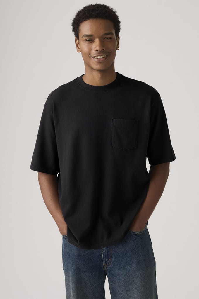 Levi's Half Sleeve Tee Jet Black Taglia: M | Magliette basic Outlet | Uomo | Nero