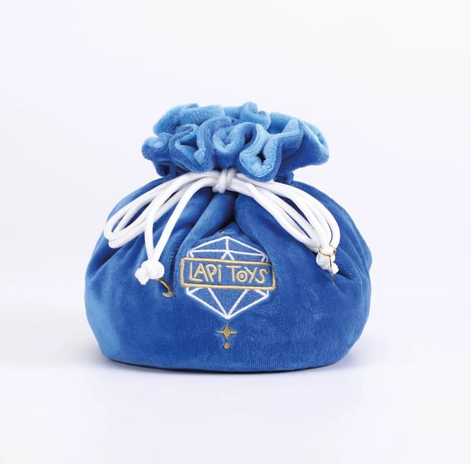Lapi Toys - Dungeons and Dragons Dice - Dice bag - Dice Pouch - DnD Dobbelstenen zak - Fluweel - Blauw