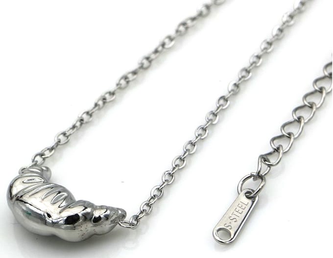 Ketting – RVS – croissant – 40-45 cm - Zilverkleurig