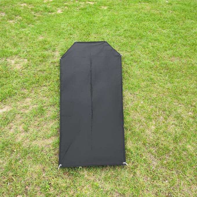 Waterdichte kampeervoetafdruk voor 1-persoonstent Backpackingtent Tarp Grondzeil Grondzeil Groundsheet zwart