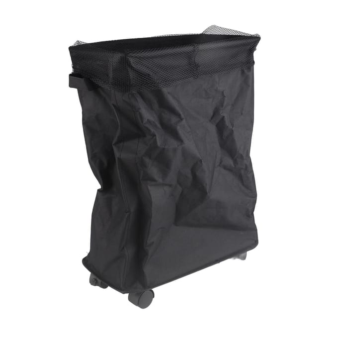 Panier à linge à 4 roulettes avec poignées Bac de rangement en tissu Oxford pour articles ménagers divers Noir noir