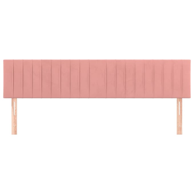 vidaXL - Hoofdborden - 160x5x78/88 - cm - fluweel - roze