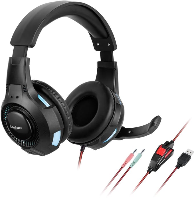 Rebel GH-20 Serie - Gaming Hoofdtelefoon - RGB - Met Microfoon - 40mm Drivers