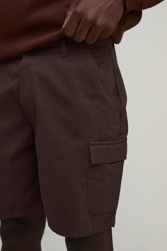 Short Length Cargo Pocket Short | Chocolate | Size Small
