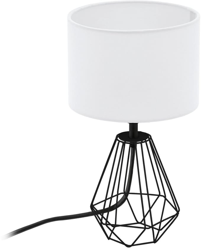 EGLO Carlton 2 Tafellamp - E14 - 30,5 cm - Zwart/Wit