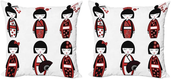 ABAKUHAUS Geisha kussenhoes – 2x 40x40 cm – Microvezel
