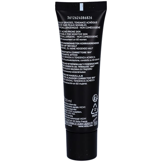 Vichy Dermablend 3D correctie foundation nr25 30ml voor een vette en onzuivere huid