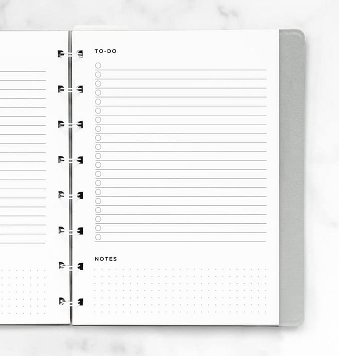 A5 To-Do Notebook Refill - Wit voor Organisatie