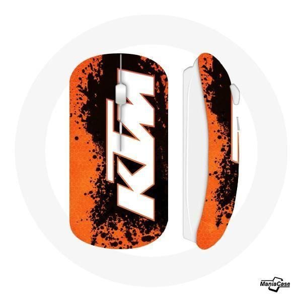 Souris sans fil - KTM - Logo blanc sur fond orange - Compatible Mac et PC - Clé USB incluse - Wi-Fi