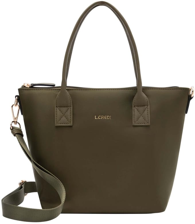 L.CREDI handtas schoudertas Pura Handbag Olive olijfgroen