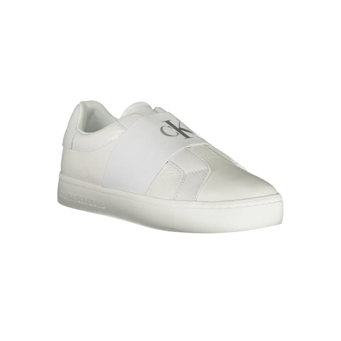 Calvin Klein Bianco Leren Dames Sneakers