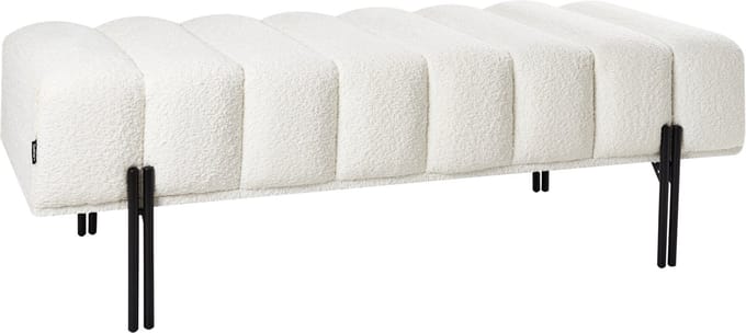 CAREY - Bankje - Gebroken wit - Polyester