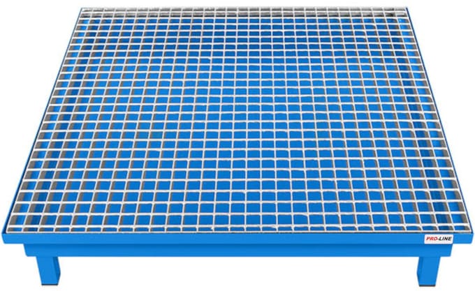 Pro-Line Serie - Stalen Opvangbak - 100x100x20cm - 500kg Draagvermogen - 90L Capaciteit