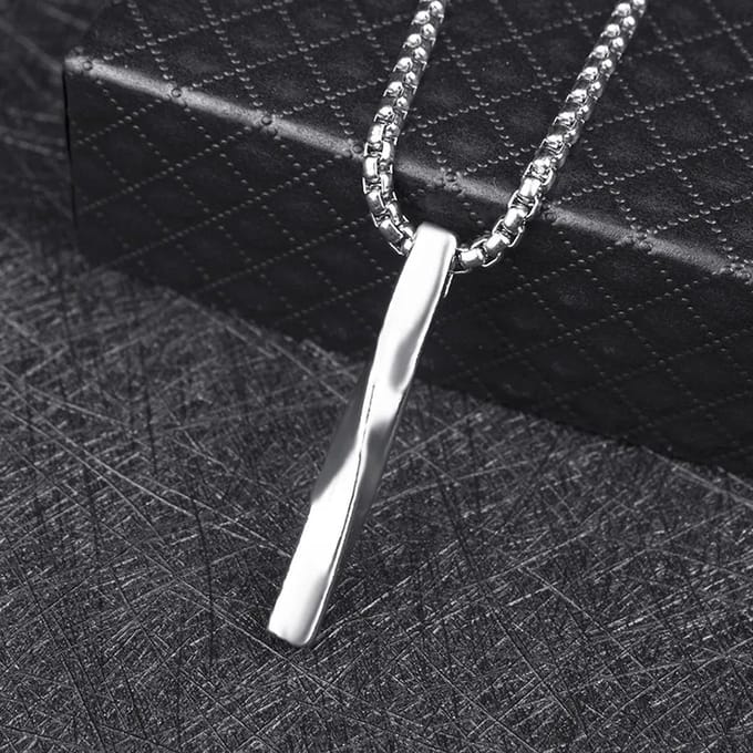 Ketting met hanger schroef zilverkleur