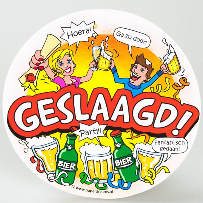 Bierviltjes - Geslaagd School - 6 stuks