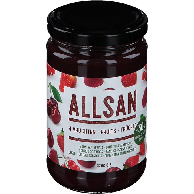 Allsan Broddbeleg 4 Vruchten 320g Revogan
