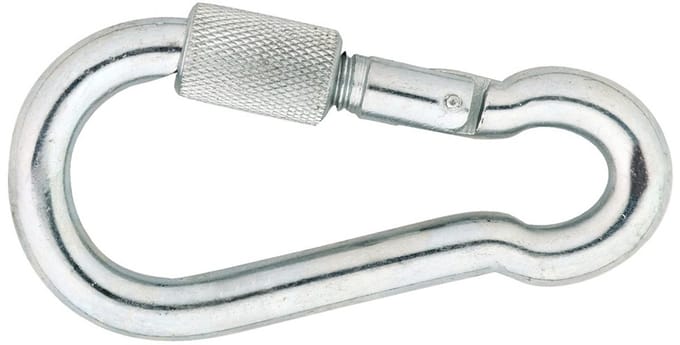 DULIMEX - Karabijnhaak - Din5299 - Schroef sluiting - 8x80 - Verzinkt - Per Stuk