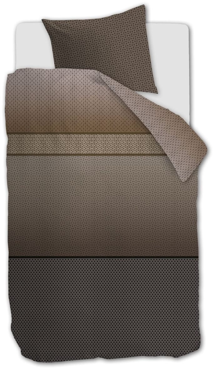 Beddinghouse Carter dekbedovertrek - Eenpersoons - 140 x 200/220 cm - Bruin
