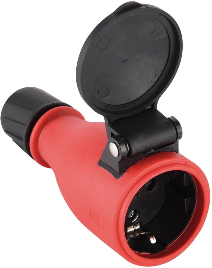 Maxtrack NV 48 KL Koppeling met randaarde Kunststof Zwart/rood IP54
