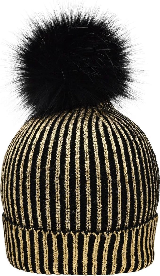 Myrtle Beach Vrouwen/dames Metalen Beanie (Goud/Zwart)