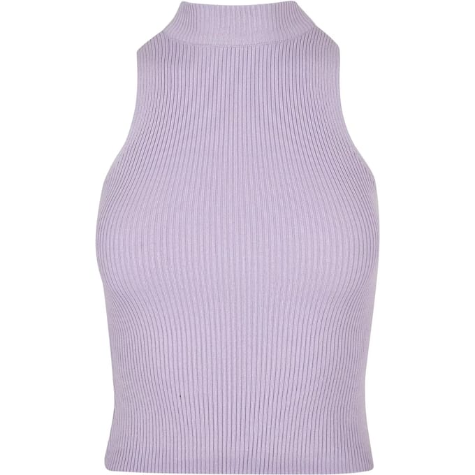 Urban Classics - Short Rib Knit Turtleneck Mouwloze top - 3XL - Pastelpaars